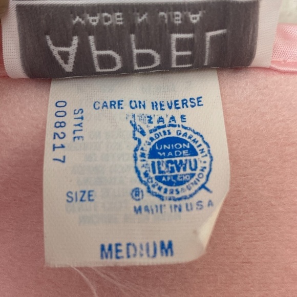 Vtg Dead stock Appel Fuzzy Nightgown Pink and Blue Size Medium - Picture 5 of 9